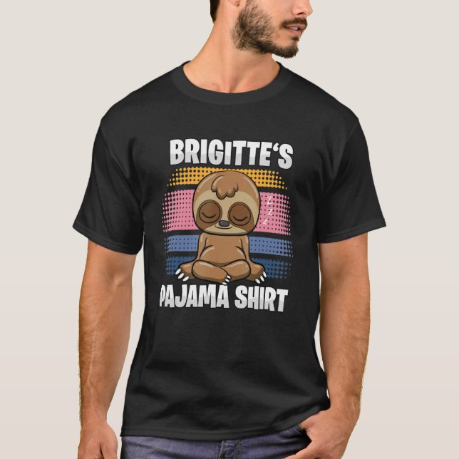 Brigitte's Pajama   Personalized Sleeping T-Shirt (Front)