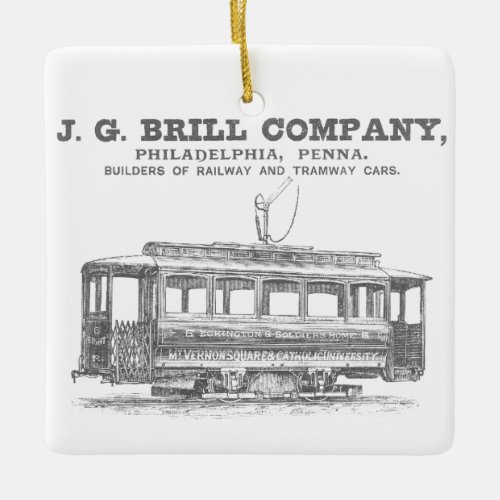 Brill Company Streetcars and Tramway Cars ornament