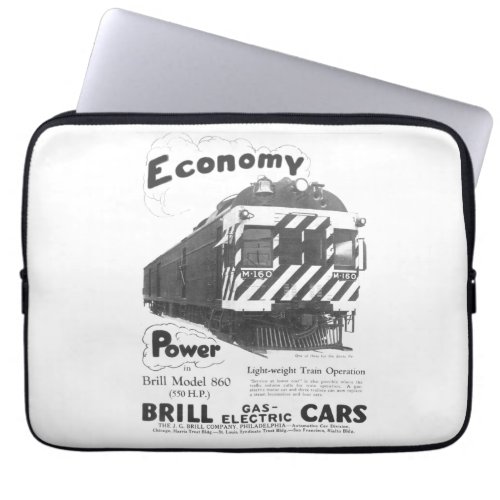 Brill Light_Weight  Passenger Train 1932    Laptop Sleeve