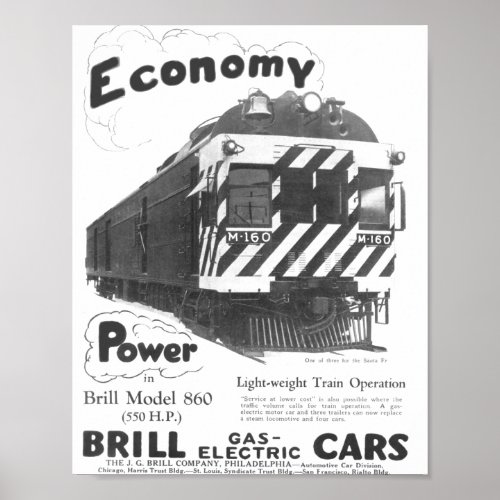 Brill Light_Weight  Passenger Train 1932  Poster