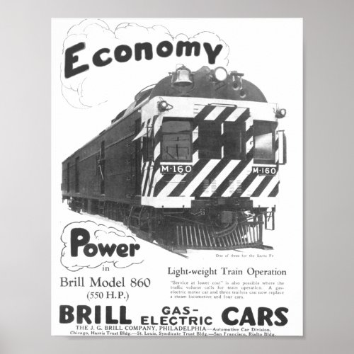 Brill Light_Weight  Passenger Train 1932 Poster