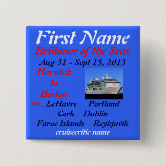 Brillance Transatlantic 2013 name tag pin button