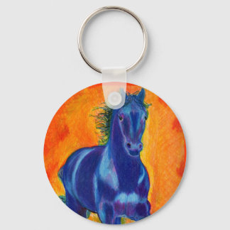 Brillian Blue Horse Keychain