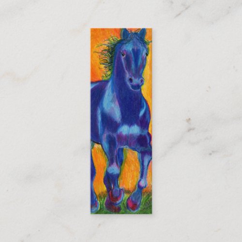 Brillian Blue Horse Mini Business Card