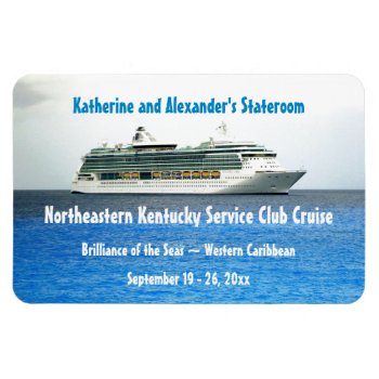 Brilliance In The Caymans Cabin Door Marker Magnet by CruiseReady at Zazzle