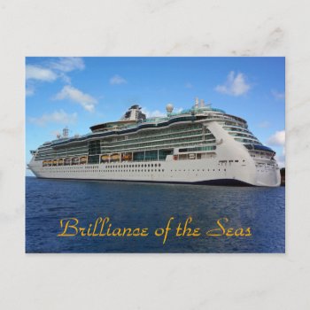 Brilliance Of The Seas - Royal Caribbean Postcard by birdersue at Zazzle