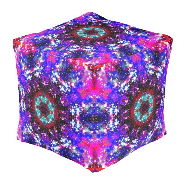 Brilliance Stellar Kaleid Pouf (Angled Front)