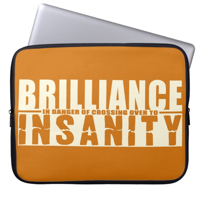 BRILLIANCE VS INSANITY custom laptop sleeve (Front)