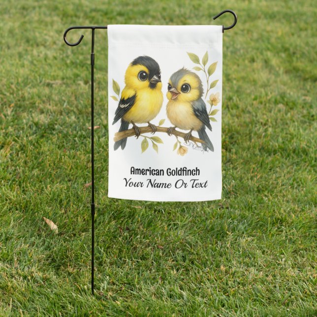 Brilliant American Goldfinch Garden Flag (In SItu)