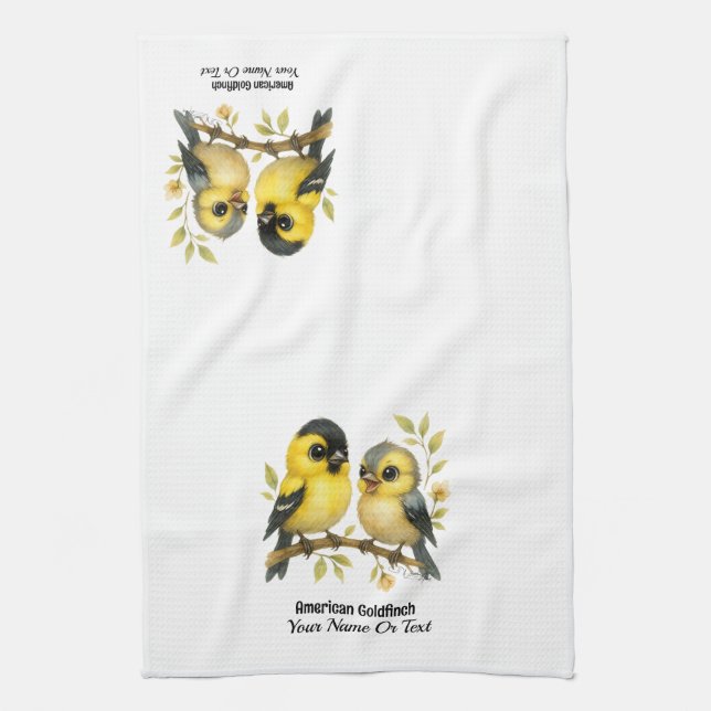 Brilliant American Goldfinch Kitchen Towel (Vertical)