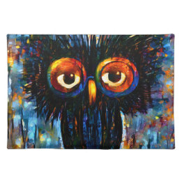 Brilliant and Wise Owl Cloth Placemat