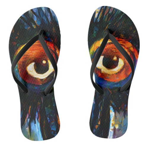 Brilliant and Wise Owl  Flip Flops