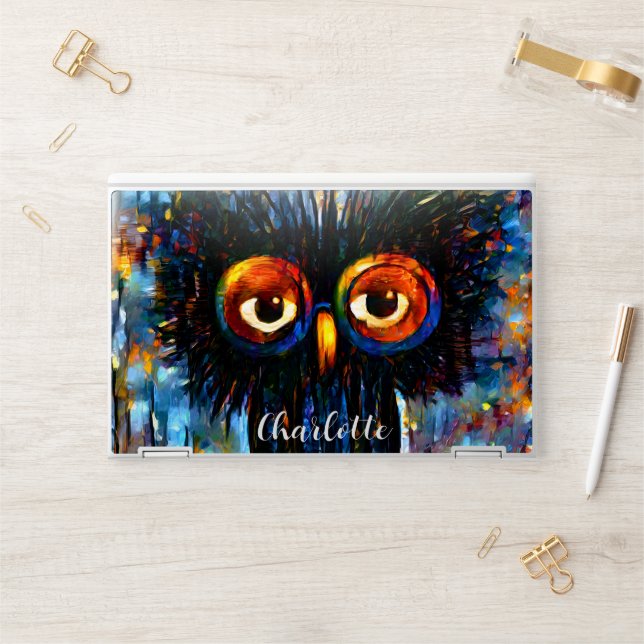 Brilliant and Wise Owl  HP Laptop Skin (Desk)