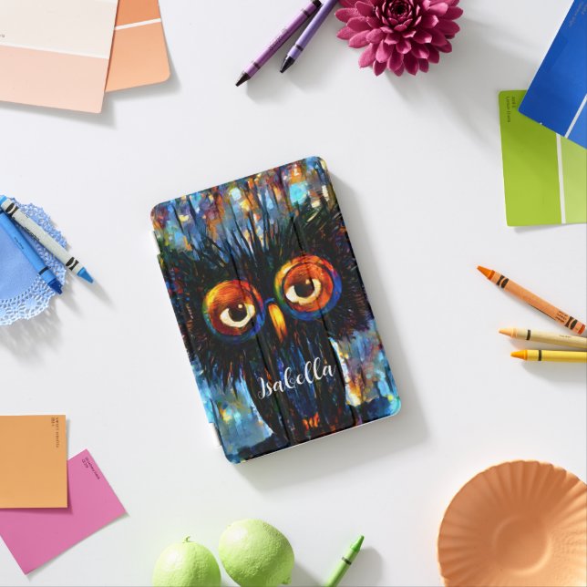 Brilliant and Wise Owl iPad Mini Cover (In Situ)