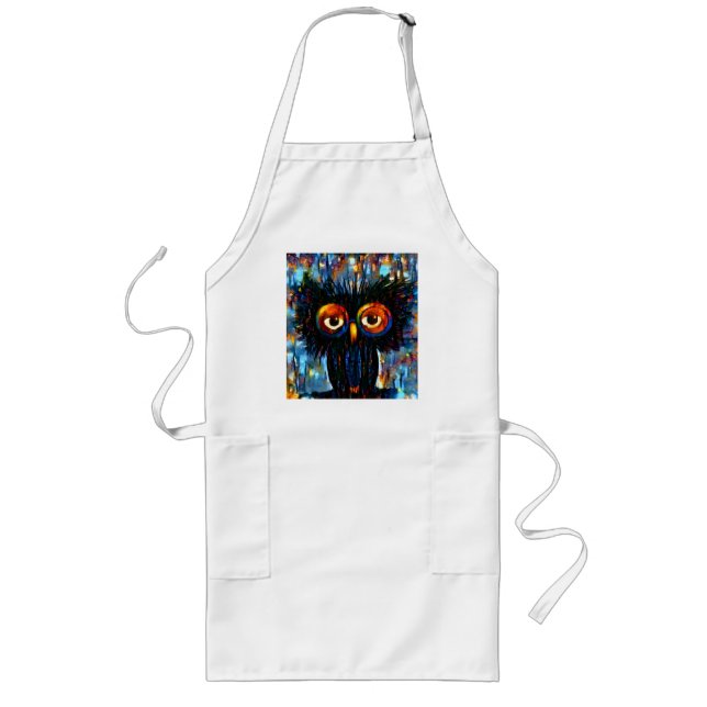 Brilliant and Wise Owl Long Apron (Front)
