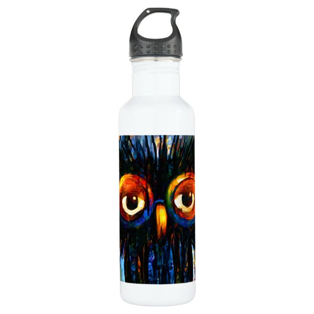 Brilliant and Wise Owl Stainless Steel Water Bottle (Front)