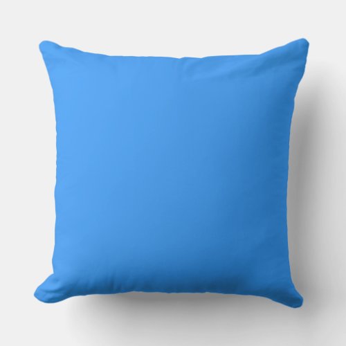 Brilliant azure color background throw pillow