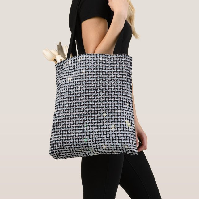 brilliant Bag, glitter tote, glamorous Diamond Tot Tote Bag (Close Up)