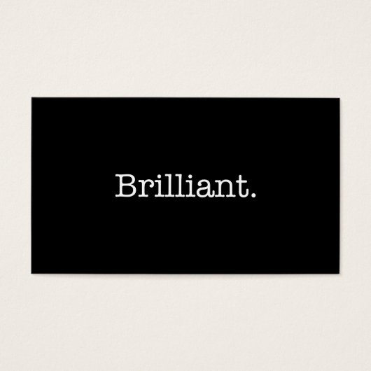 Brilliant Black and White Quote Template (Front)