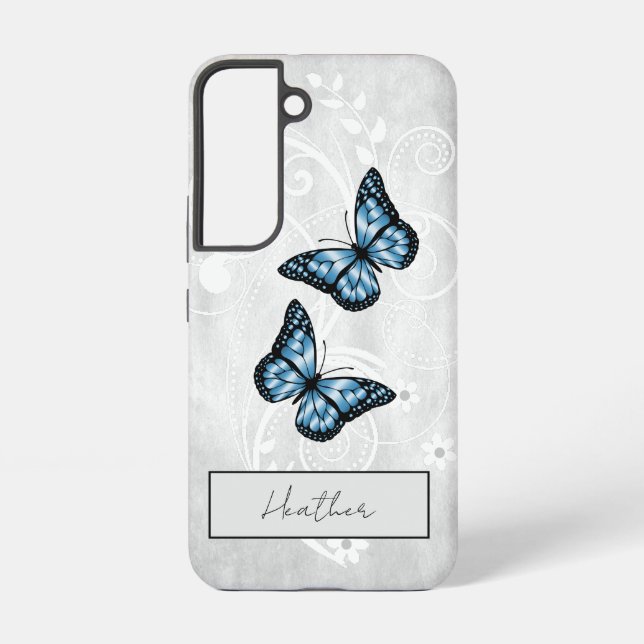 Brilliant Blue Butterflies Samsung Galaxy Case (Back)