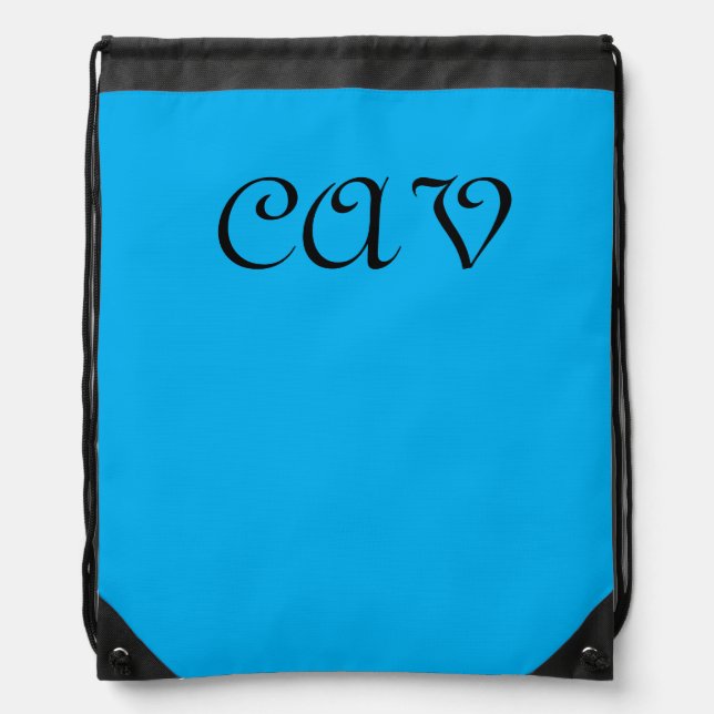 Brilliant Blue  Drawstring Bag (Front)