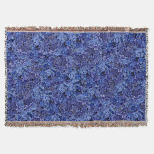 Brilliant Blue Hydrangea  Throw Blanket