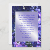 Brilliant Blue & Purple Floral Wedding Invitation (Back)