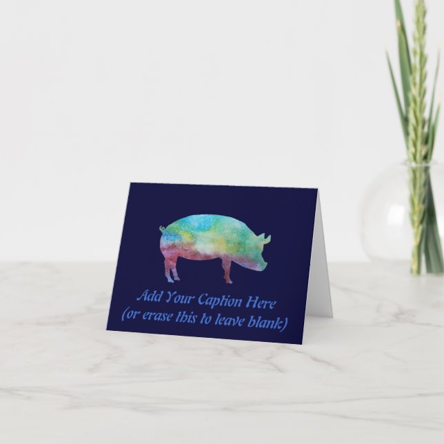 Brilliant Color-washed Pigs Card (Front)