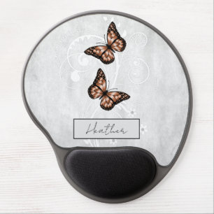 Brilliant Copper Butterflies Gel Mouse Pad