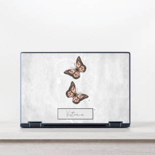 Brilliant Copper Butterflies HP Laptop Skin