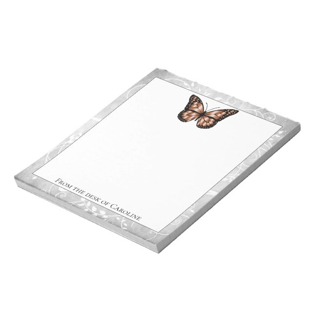 Brilliant Copper Butterfly Notepad (Rotated)