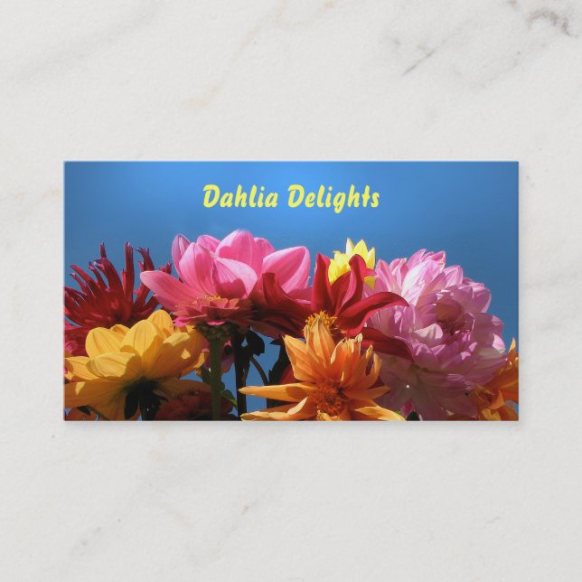 Brilliant Dahlias Business Card (Front)