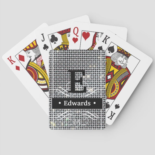 Brilliant diamond Playing Cards, personalized Play Poker Cards (Back)
