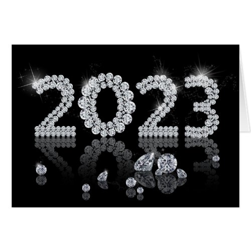 Brilliant Diamonds Luxury New Year 2023 Card