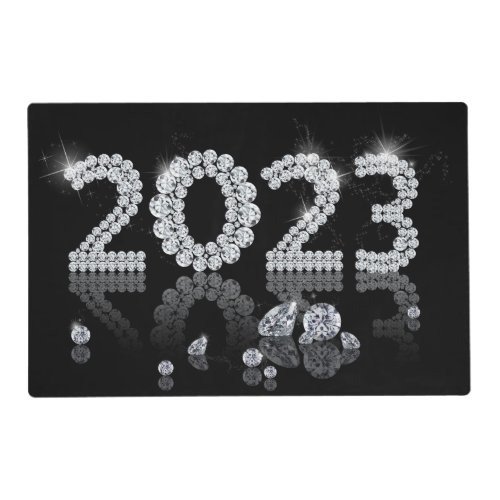 Brilliant Diamonds Luxury New Year 2023 Placemat