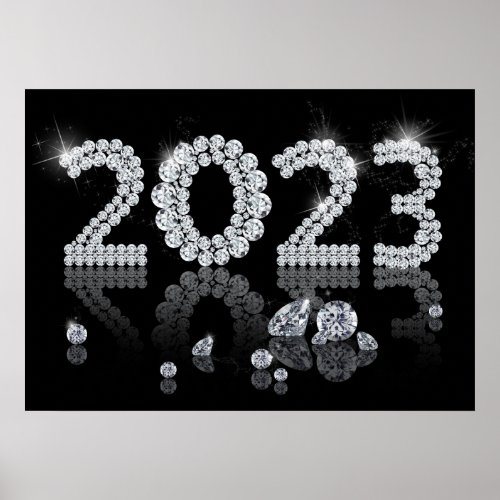 Brilliant Diamonds Luxury New Year 2023 Poster