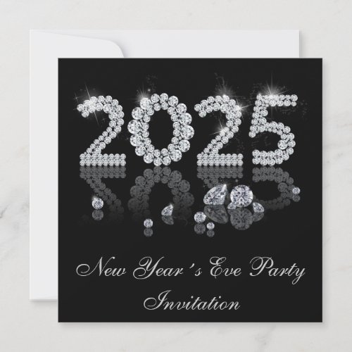 Brilliant Diamonds Luxury New Year 2025 Invitation