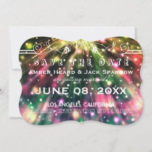 Brilliant Fireworks Wedding Save the Date Cards