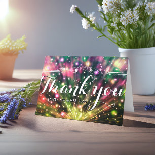 Brilliant Fireworks WEDDING THANK YOU CARD