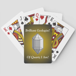 Brilliant Geologist Quartz Pun Poker Cards