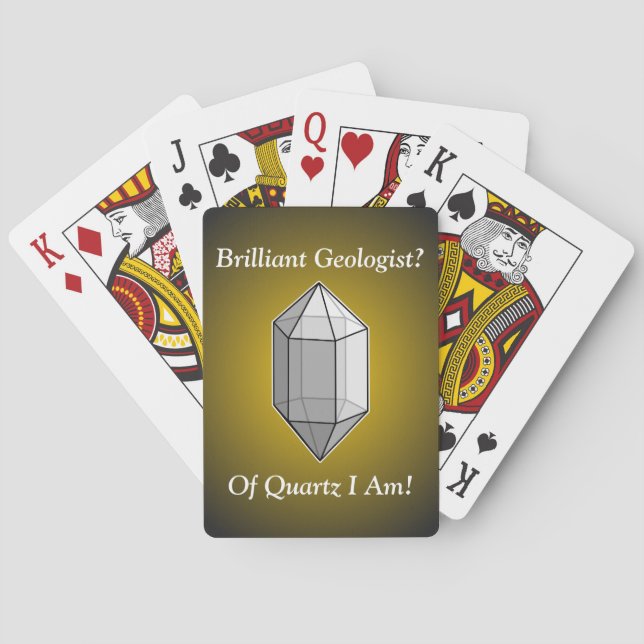 Brilliant Geologist Quartz Pun Poker Cards (Back)