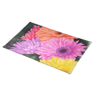 BRILLIANT GERBER FLOWERS PLACEMAT