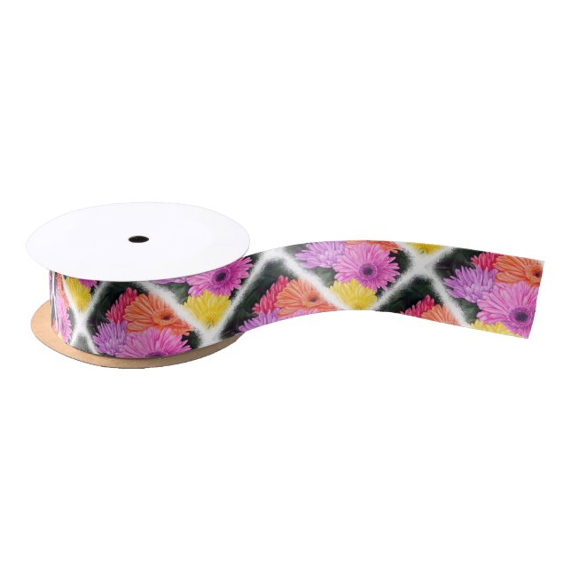 BRILLIANT GERBER FLOWERS RIBBON (Spool)