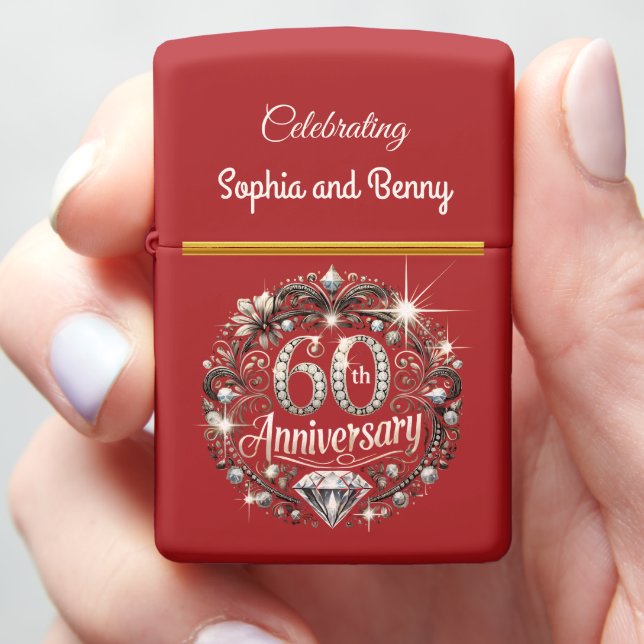 Brilliant Glow: 60th Anniversary Design Zippo Lighter (In Hand)