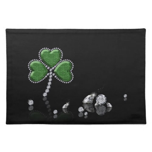 Brilliant Happy St Patricks Day Diamonds Cloth Placemat