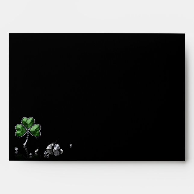 Brilliant Happy St. Patrick's Day Diamonds Envelope (Front)