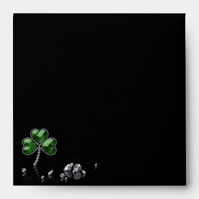 Brilliant Happy St. Patrick's Day Diamonds Envelope (Front)