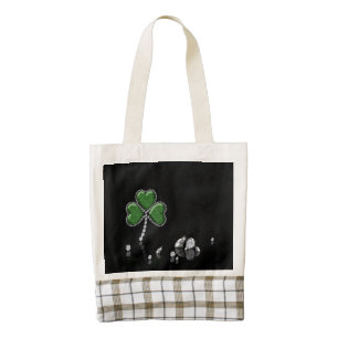 Brilliant Happy St. Patrick's Day Diamonds Zazzle HEART Tote Bag