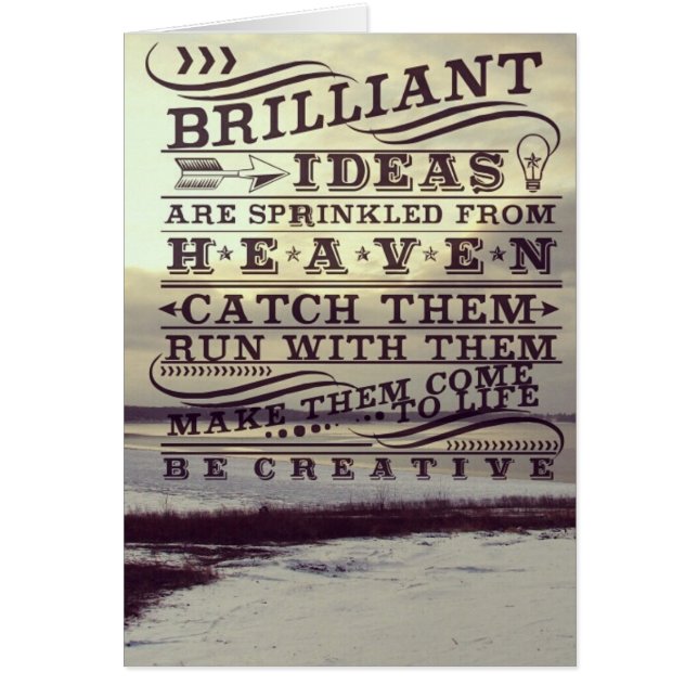 Brilliant Idea From Heaven Be Creative Frozen Lake Cards (Front)