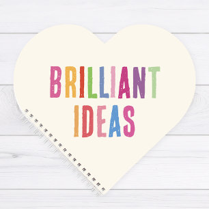 Brilliant Ideas Colorful Quote Notebook